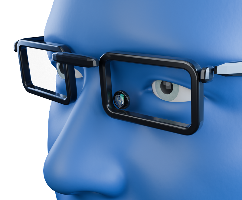 Efficient Nano-Optical Eye Tracking for Smart Glasses